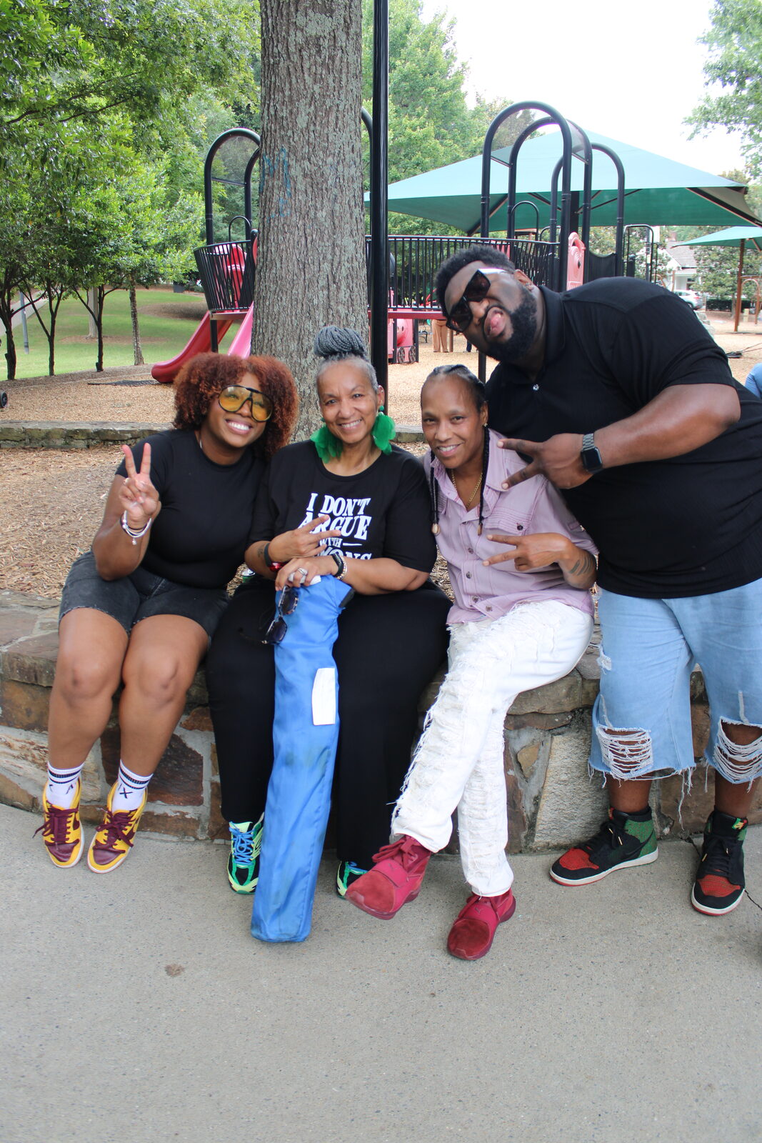 The God’s Redeeming Temple family gathered together outdoors